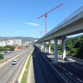 obra de viaduto na Imigrantes